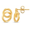 Thumbnail Image 2 of Open Interlocking Circle Stud Earrings 10K Yellow Gold