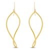 Thumbnail Image 2 of Square Open Twist Drop Earrings 10K Yellow Gold