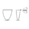 Thumbnail Image 1 of Bar Chain Earrings 14K White Gold