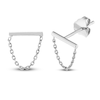 Thumbnail Image 2 of Bar Chain Earrings 14K White Gold