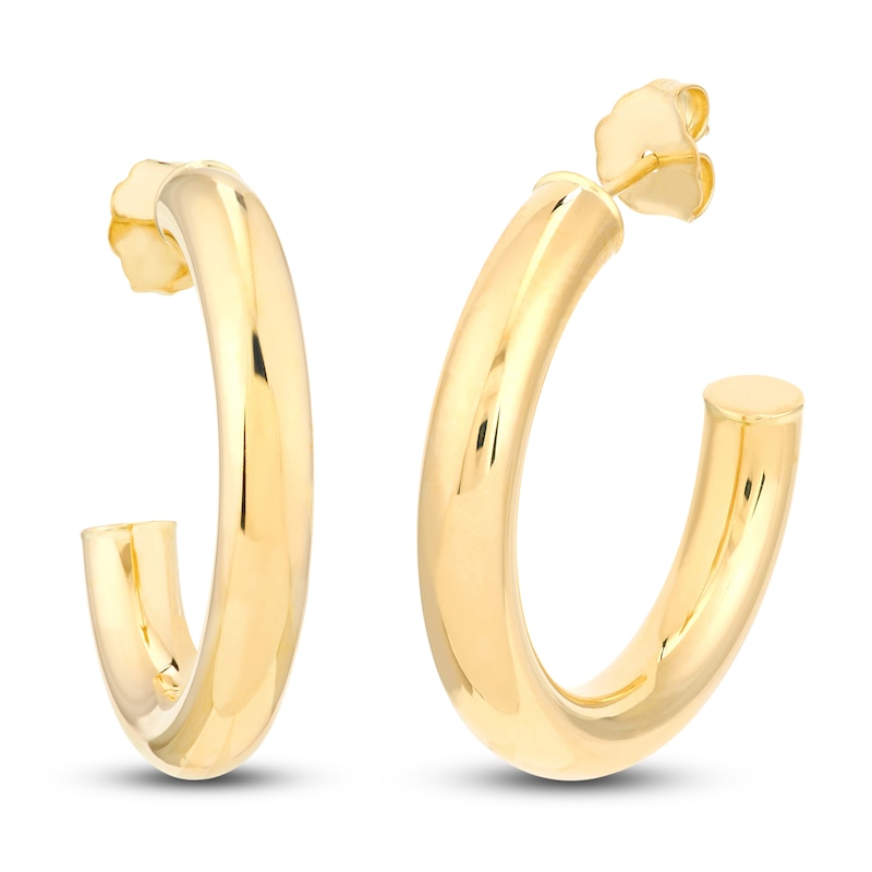 Main Image 2 of Open Hoop Earrings 14K Yellow Gold