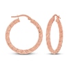 Thumbnail Image 1 of Patterned Hoop Earrings 14K Rose Gold