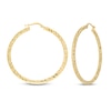 Thumbnail Image 1 of Patterned Hoop Earrings 14K Yellow Gold