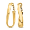 Thumbnail Image 2 of Twisted Oval Hoop Earrings 14K Yellow Gold 35mm