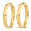 Thumbnail Image 2 of Lightweight Tube Hoop Earrings 14K Yellow Gold 40mm