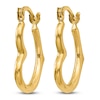 Thumbnail Image 2 of Heart-Shaped Hoop Earrings 14K Yellow Gold 16mm