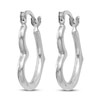 Thumbnail Image 2 of Heart Hoop Earrings 14K White Gold 15mm