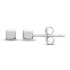 Thumbnail Image 1 of Square Stud Earrings 14K White Gold