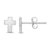 Thumbnail Image 1 of Cross Stud Earrings 14K White Gold