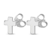 Thumbnail Image 2 of Cross Stud Earrings 14K White Gold