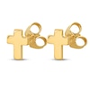 Thumbnail Image 2 of Cross Stud Earrings 14K Yellow Gold