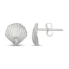 Thumbnail Image 1 of Sea Shell Stud Earrings 14K White Gold