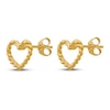 Thumbnail Image 2 of Heart Stud Earrings 14K Yellow Gold