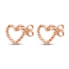 Thumbnail Image 2 of Heart Stud Earrings 14K Rose Gold