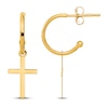 Thumbnail Image 1 of Cross Dangle Earrings 14K Yellow Gold