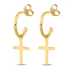 Thumbnail Image 2 of Cross Dangle Earrings 14K Yellow Gold