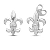 Thumbnail Image 1 of Diamond Fleur de Lis Diamond Accent Earrings 14K White Gold