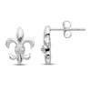 Thumbnail Image 2 of Diamond Fleur de Lis Diamond Accent Earrings 14K White Gold