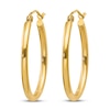 Thumbnail Image 1 of Polished Oval Hoop Earrings 14K Yellow Gold