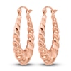 Thumbnail Image 1 of Twisted Hoop Earrings 14K Rose Gold 25mm