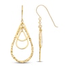 Thumbnail Image 1 of Open Tear Drop Dangle Earrings 14K Yellow Gold