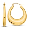 Thumbnail Image 1 of Polished Graduated Hoop Earrings 14K Yellow Gold 30mm