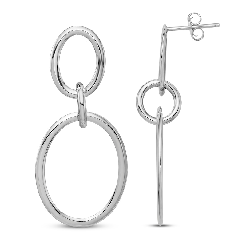 Main Image 1 of Drop Earrings 14K White Gold