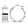 Thumbnail Image 1 of Lightweight Tube Hoop Earrings 14K White Gold 20mm