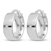 Thumbnail Image 2 of Lightweight Tube Hoop Earrings 14K White Gold 20mm