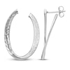 Thumbnail Image 1 of Polished Hoop Earrings 14K White Gold