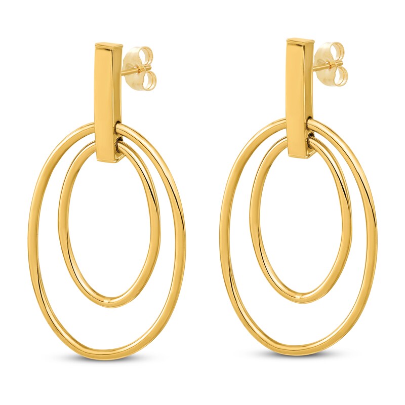Main Image 2 of Polished Dangle Earrings 14K Yellow Gold