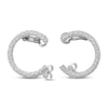 Thumbnail Image 1 of Diamond-Cut Climber Hoop Earrings 14K White Gold