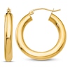 Thumbnail Image 1 of Lightweight Tube Hoop Earrings 14K Yellow Gold 25mm