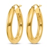 Thumbnail Image 2 of Lightweight Tube Hoop Earrings 14K Yellow Gold 25mm