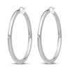 Thumbnail Image 1 of Lightweight Tube Hoop Earrings 14K White Gold