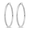 Thumbnail Image 1 of Lightweight Tube Hoop Earrings 14K White Gold 60mm