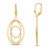 Thumbnail Image 1 of Textured and Polished Dangle Earrings 14K Yellow Gold