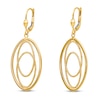 Thumbnail Image 2 of Textured and Polished Dangle Earrings 14K Yellow Gold