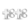 Thumbnail Image 2 of Cross Stud Earrings 14K White Gold