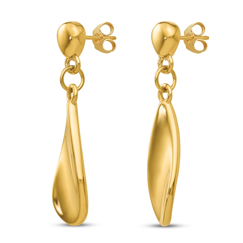 Teardrop Earrings 14K Yellow Gold