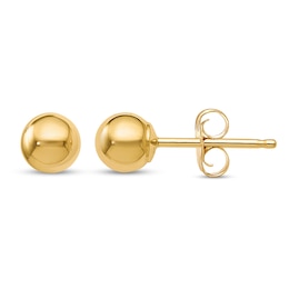 Ball Stud Earrings 14K Yellow Gold 4mm
