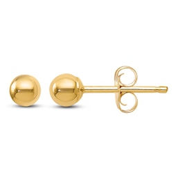 Ball Stud Earrings 14K Yellow Gold 3MM