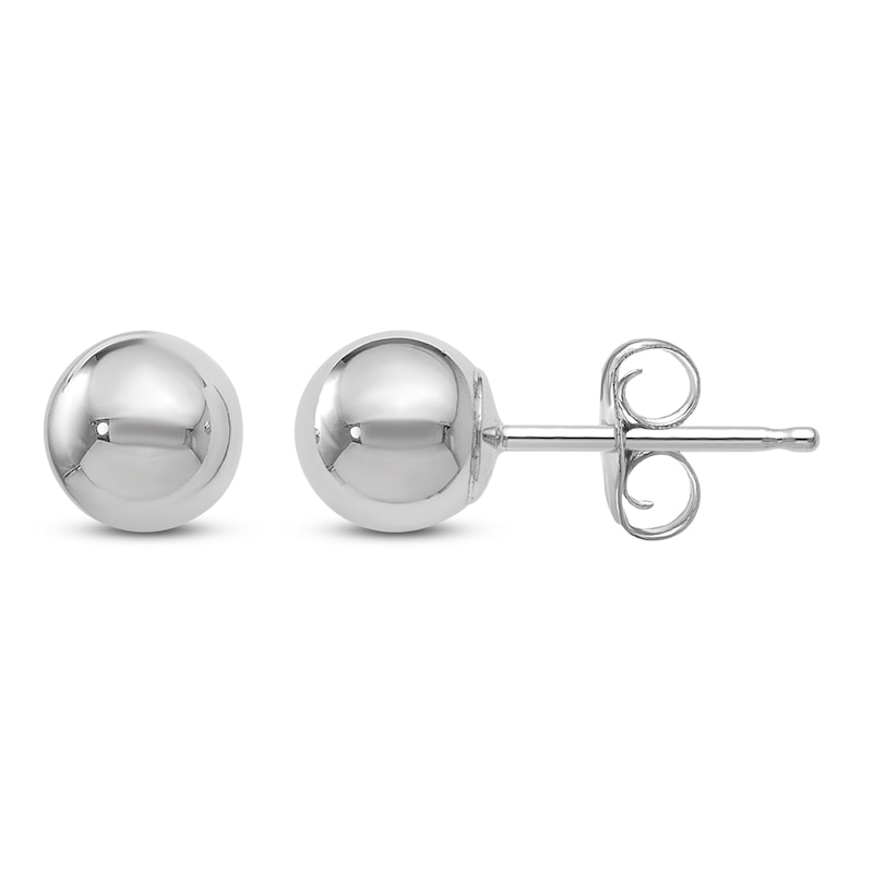 Ball Stud Earrings 14K White Gold 5MM | Jared