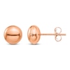 Thumbnail Image 1 of Button Stud Earrings 14K Rose Gold 8MM