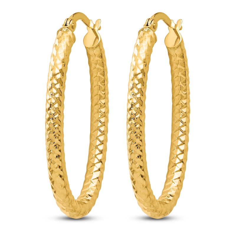 Polished Oval Hoop 14K Yellow Gold | Jared