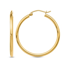 Polished Hoop Earrings 14K Yellow Gold