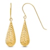 Thumbnail Image 1 of Diamond-Cut Teardrop Dangle Earrings 14K Yellow Gold