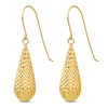 Thumbnail Image 2 of Diamond-Cut Teardrop Dangle Earrings 14K Yellow Gold