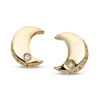 Thumbnail Image 1 of Moon Stud Earrings Diamond Accents 14K Yellow Gold