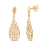 Thumbnail Image 1 of Italia D'Oro Teardrop Dangle Earrings 14K Yellow Gold